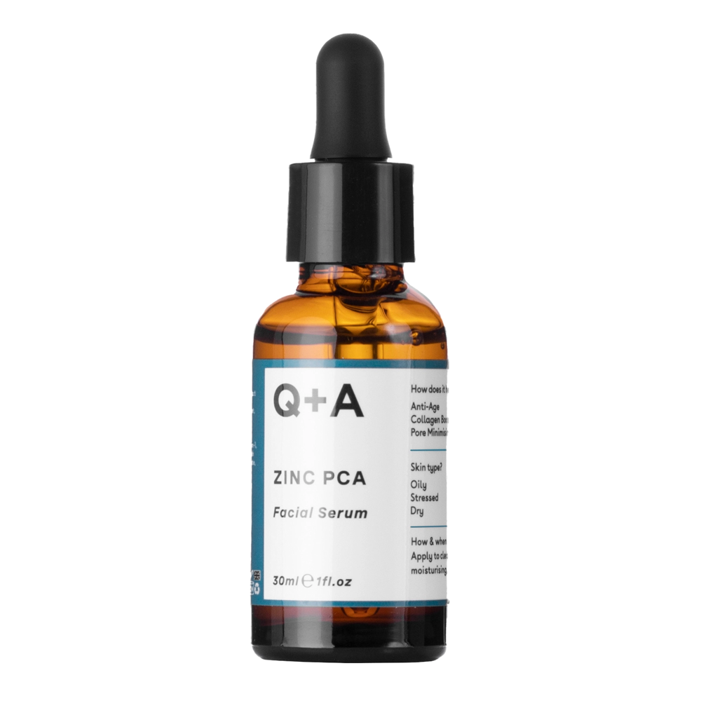 Q+A - Zinc PCA - Facial Serum - Ser facial cicatrizant și regenerant cu zinc PCA - 30ml