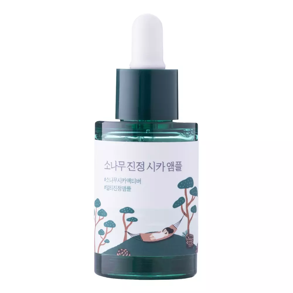 Round Lab - Pine Calming Cica Ampoule - Ser care reduce decolorarea pielii după eczeme - 30ml
