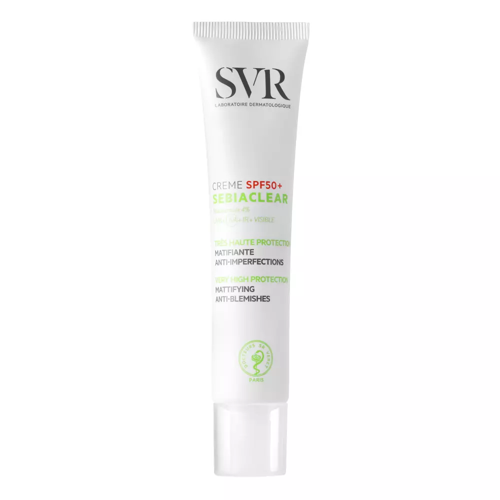 SVR - Sebiaclear Creme SPF50 - Cremă matifiantă de protecție împotriva acneei - 40ml