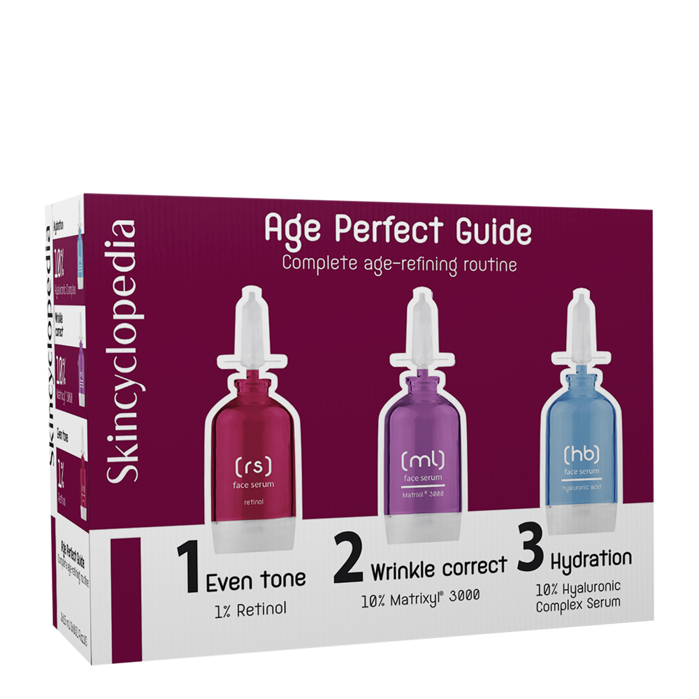 Skincyclopedia - Age Perfect Guide Set - Tratament facial antirid - 3x15ml