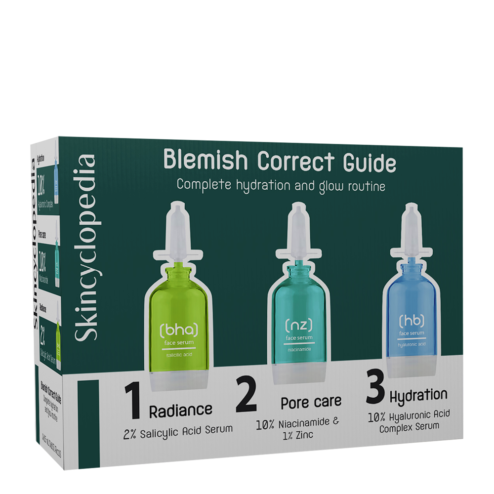 Skincyclopedia - Blemish Guide Set - tratament împotriva imperfecțiunilor - 3x15ml