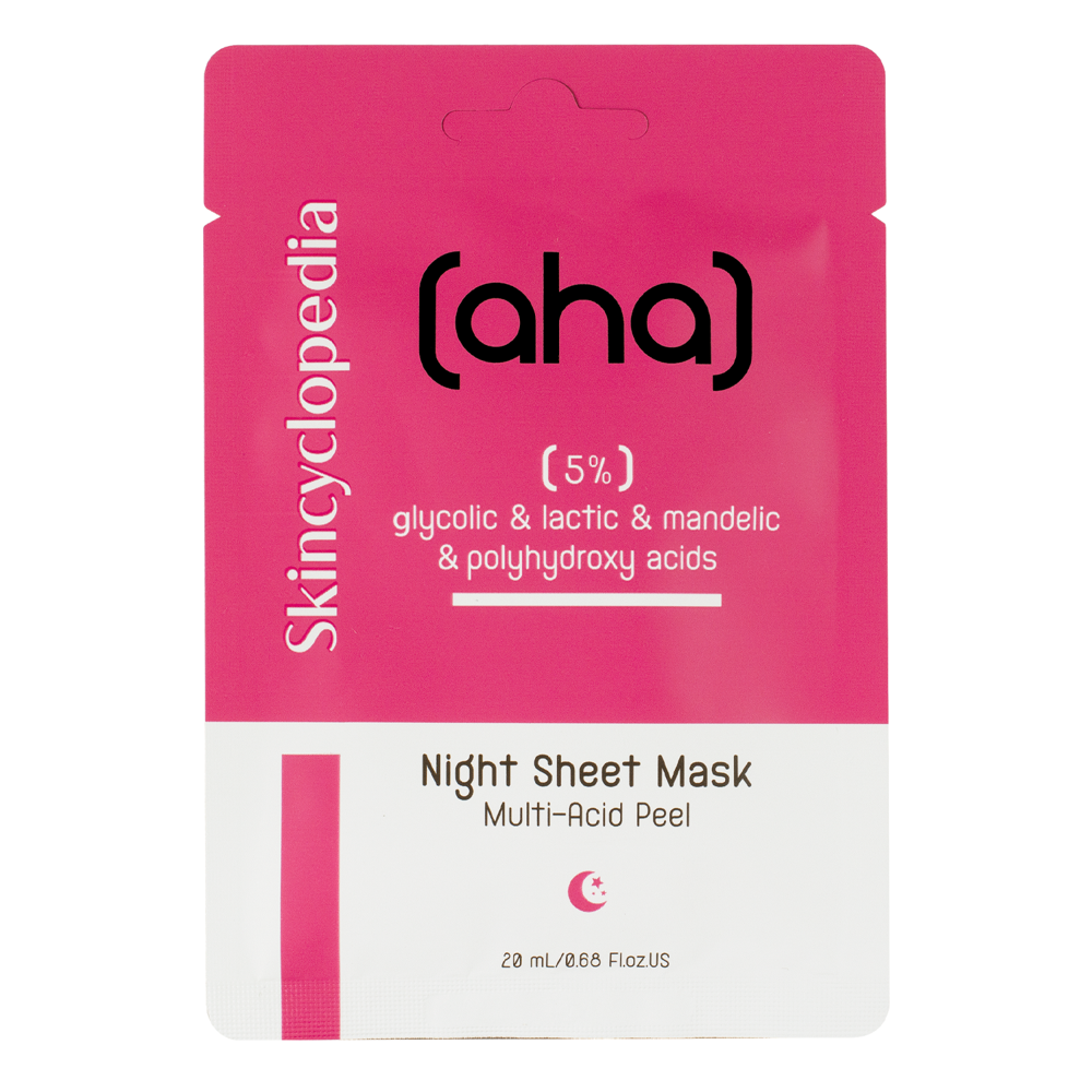 Skincyclopedia - Sheet Mask Aha & Pha 5% - Mască de foi netezitoare - 1pc/20ml