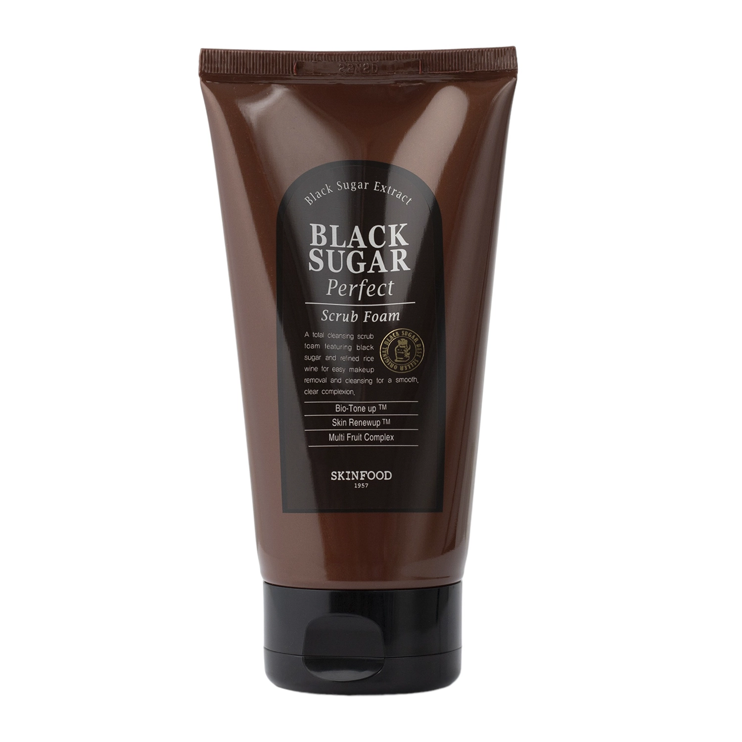 Skinfood - Black Sugar Perfect Scrub Foam - Spumă de curățare a feței cu efect de netezire - 180 ml