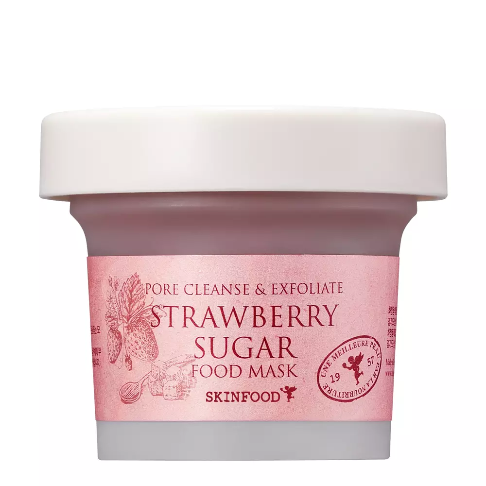 Skinfood - Strawberry Sugar Food Mask - Mască exfoliantă și strălucitoare cu căpșuni - 120g