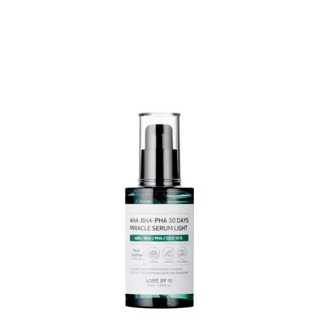 Some by Mi - AHA BHA PHA 30 Days - Miracle Serum Light - Ser ușor cu acizi AHA, BHA, PHA - 50ml