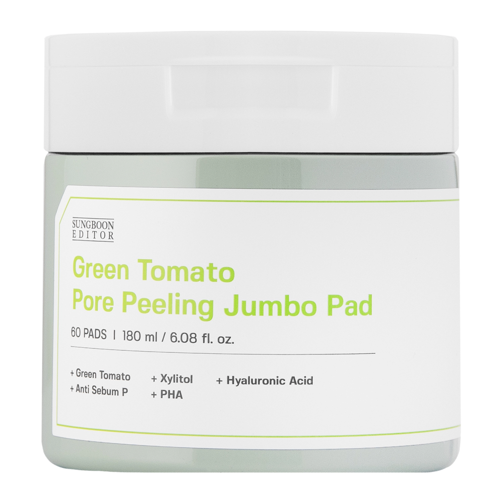 Sungboon Editor - Green Tomato Pore Peeling Jumbo Pad - Peeling Face Pads - 60pcs/180ml