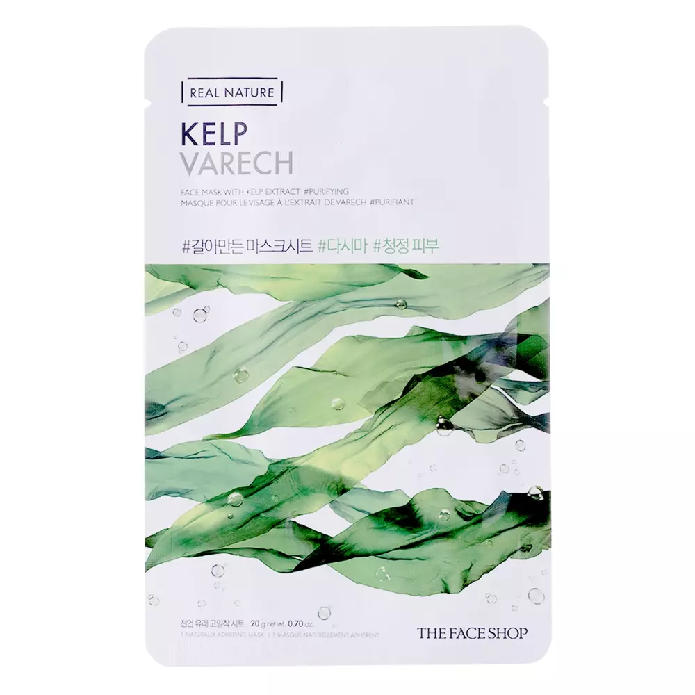 The Face Shop - Natural Mask - Kelp - Mască de folie cu extract de alge marine - 20g
