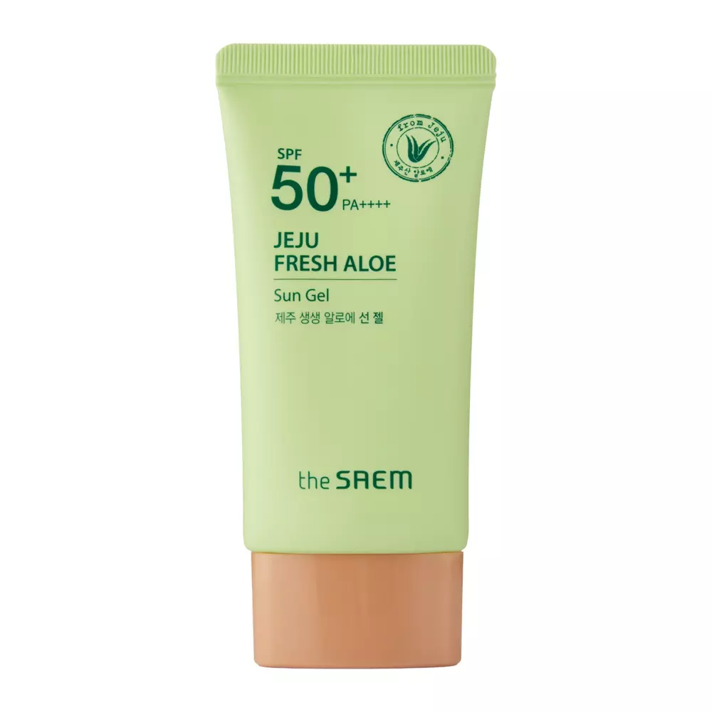 The SAEM - Jeju Fresh Aloe Sun Gel SPF50+ PA++++ - Cremă protectoare pentru față cu Aloe Vera - 50g