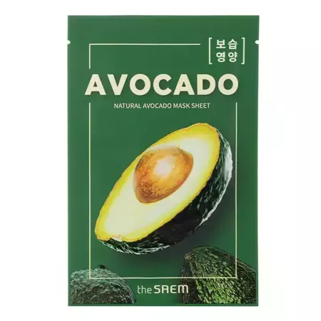 The SAEM - Natural Avocado Mask Sheet - Mască peeling cu avocado - 21 ml