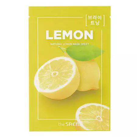 The SAEM - Natural Lemon Sheet Mask - Mască de mască cu extract de lămâie din arbore de ceai - 21 ml