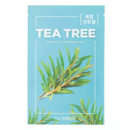 The SAEM - Natural Tea Tree Mask Sheet - Mască cu tampon cu extract de arbore de ceai - 21 ml