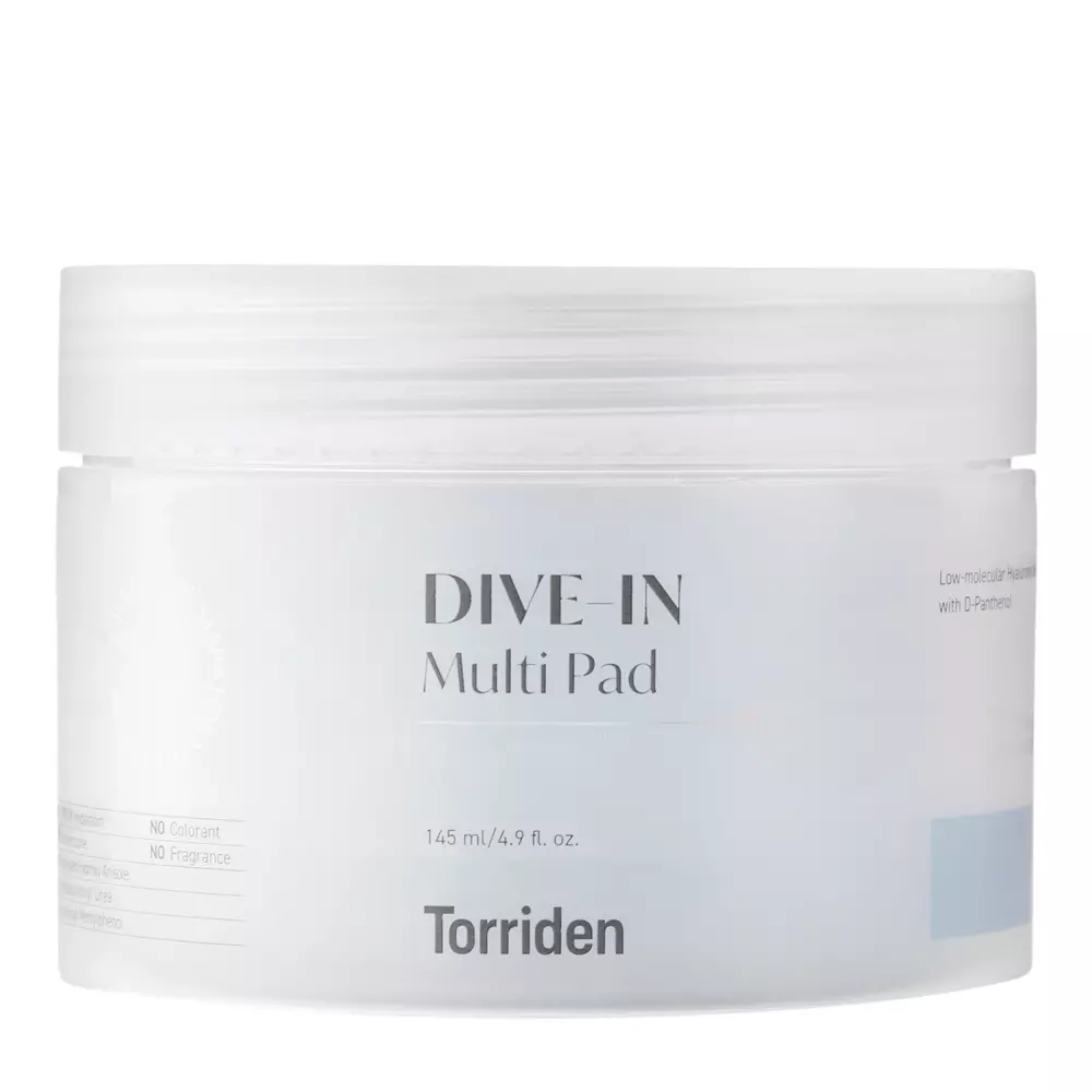 Torriden - Dive-In - Low Molecule Hyaluronic Acid Multi Pad - Tampoane hidratante pentru față - 80buc