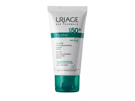 Uriage - Hyseac Fluide SPF50+ - Fluid de protecție solară pentru pielea cu tendințe acneice - 50ml