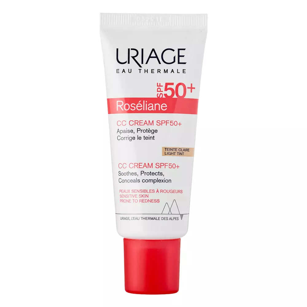 Uriage - Roseliane CC Crème SPF50+ - Cremă de protecție hidratantă tonifiantă - Teinte Light - 40ml