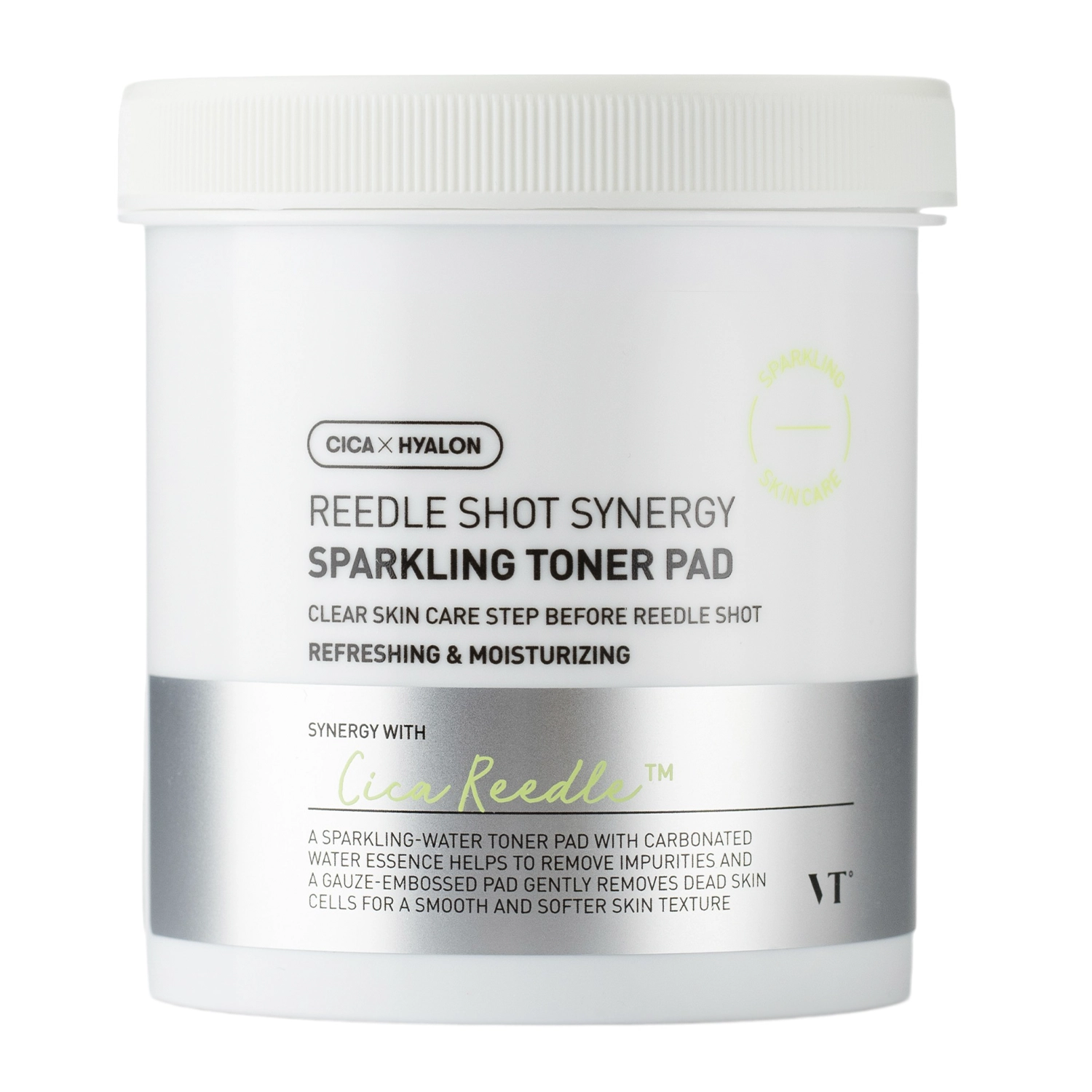 VT Cosmetics - Reedle Shot Synergy Sparkling Toner Pad - Plasturi faciale de netezire - 80 buc./200ml