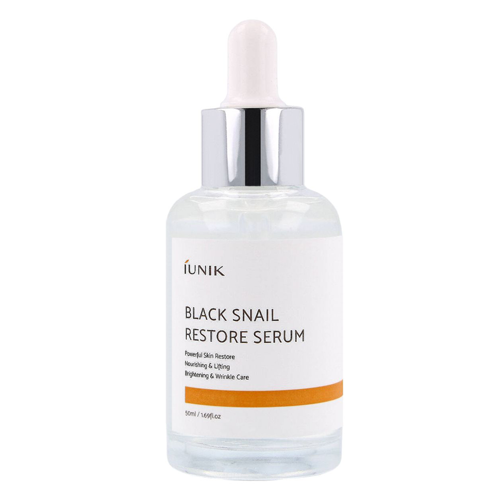 iUNIK - Black Snail Restore Serum - Ser regenerant cu mucină de melc negru - 50ml