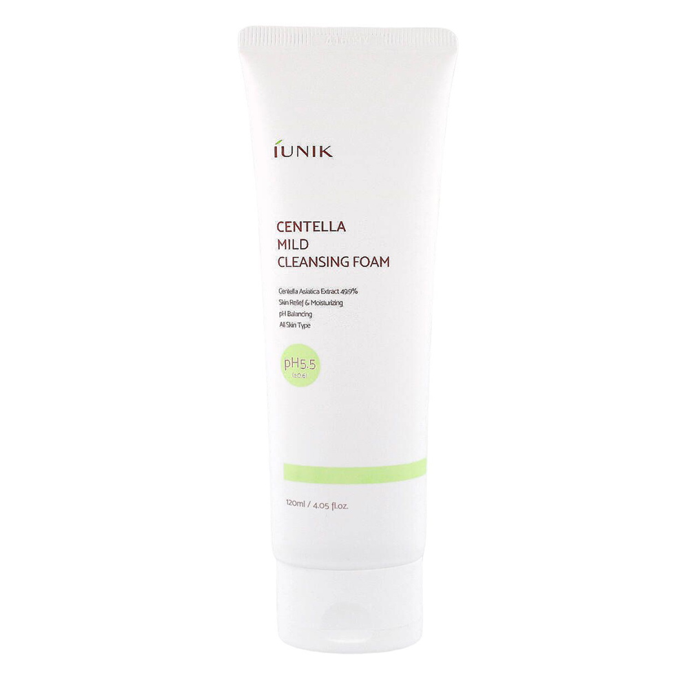 iUNIK - Centella Mild Cleansing Foam - Spumă de curățare ușoară cu Centella Asiatica - 120ml